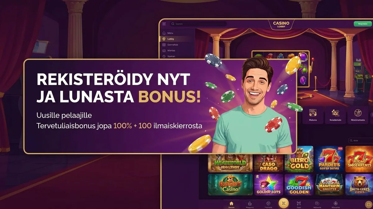 Rekisteröidy bonuksen kanssa